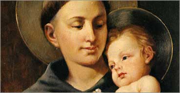 Giuseppe Mincato, Sant'Antonio ed il Bambino Gesú, 1930 c., Santuario di Camposampiero (PD)