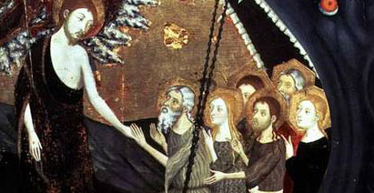 Salmus 129 130 De Profundis. Nell'immagine: Jaume Serra, Discesa di Cristo agli inferi, 1361-1362, pala d'altare (particolare), Saragozza, Museo di Saragozza