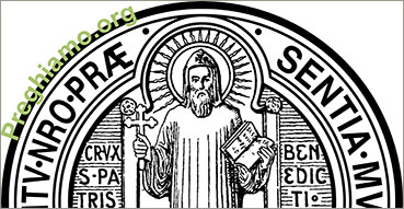 Medaglia di San Benedetto o Croce di San Benedetto, fronte.