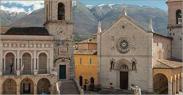 Intervista Monastero San Benedetto di Norcia. Nell'immagine: Monastero di San Benedetto di Norcia