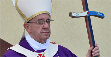 Papa Francesco in visita a Lampedusa