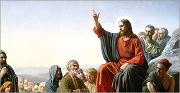 Pater Noster, Padre Nostro. Nell'immagine: Carl Heinrich Bloch, Il discorso della Montagna, 1877, Frederiksborg (Danimarca), Museo di Storia Naturale