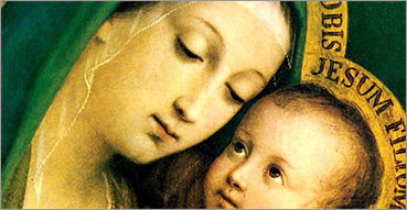 Ave Maria. Nell'immagine: Pasquale Sarullo, Nostra Signora del Buon Consiglio, primo decennio del XIX sec., già nella sala capitolare del Sacro Convento di Assisi da cui fu trafugata alla fine del '900