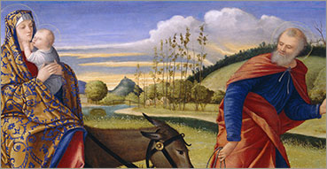 Preghiera di Leone XIII a san Giuseppe. Nell'immagine: Vittore Carpaccio, Fuga in Egitto, 1500-1510, Washington, National Gallery of Art